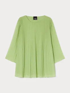 Blusa in georgette plissé