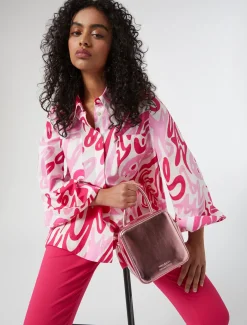 Blusa in popeline stampato