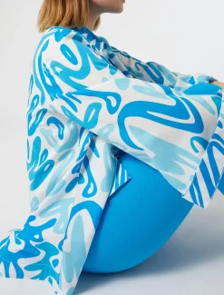 Blusa in popeline stampato