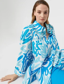 Blusa in popeline stampato