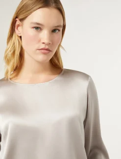 Blusa in raso di seta