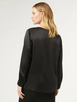 Blusa in raso di seta