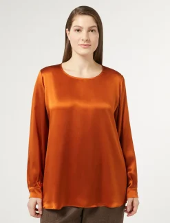 Blusa in raso di seta