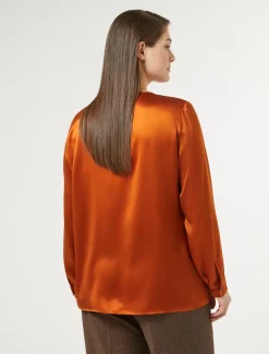 Blusa in raso di seta