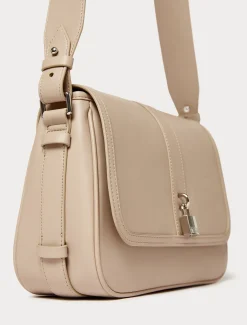 Borsa a tracolla in tessuto spalmato