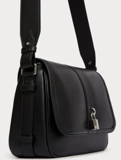 Borsa a tracolla in tessuto spalmato