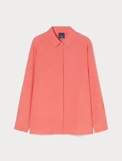 Camicia in crêpe de Chine di misto seta