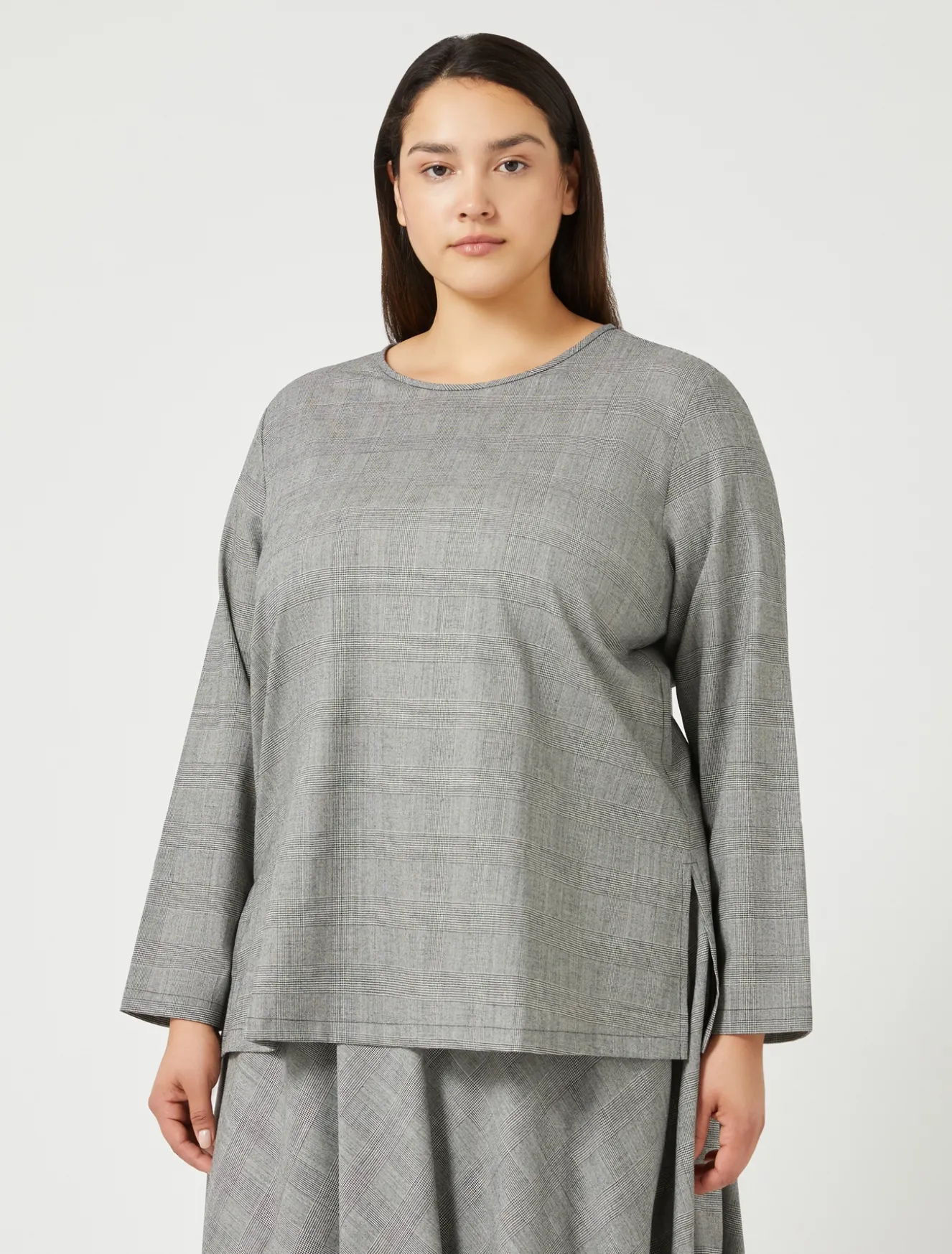 Camicia in foulé di lana