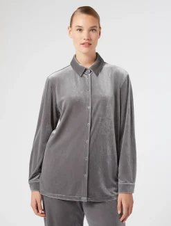 Camicia in jersey di velluto