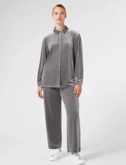 Camicia in jersey di velluto