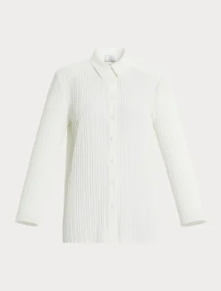 Camicia in jersey plissé