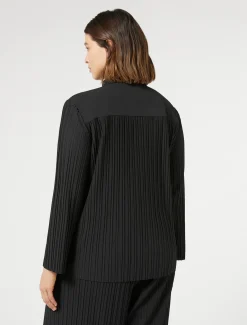 Camicia in jersey plissé