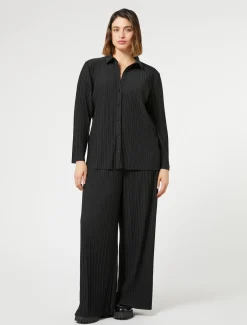 Camicia in jersey plissé