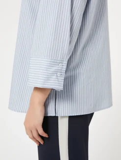 Camicia in misto cotone tinto filo