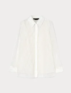 Camicia in organza ricamata