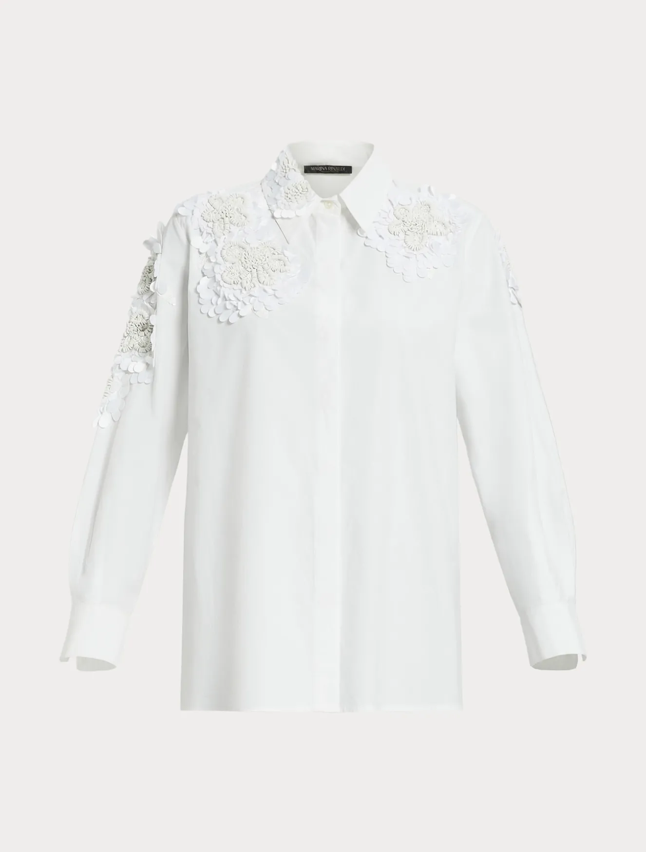 Camicia in popeline con paillettes