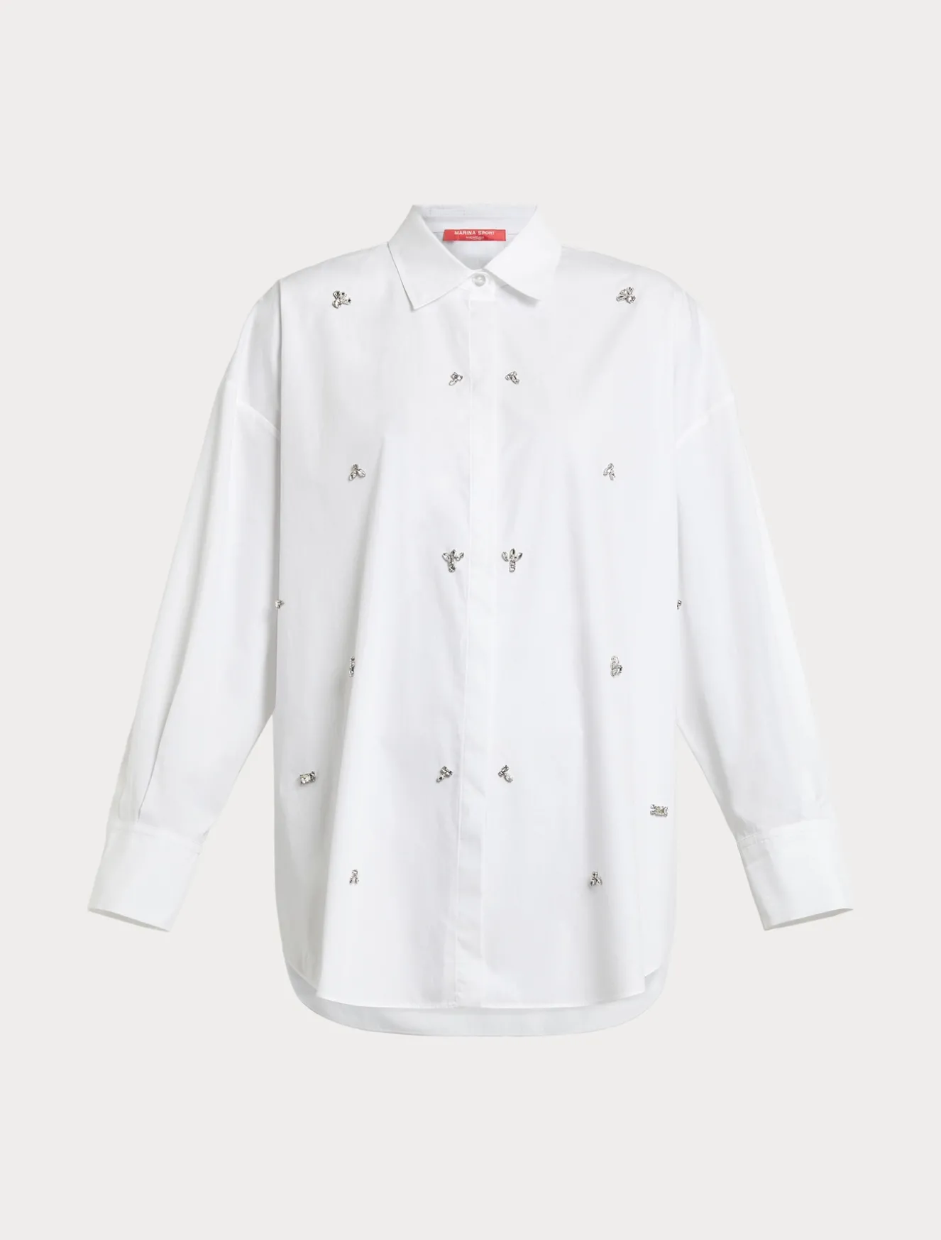 Camicia in popeline con ricamo