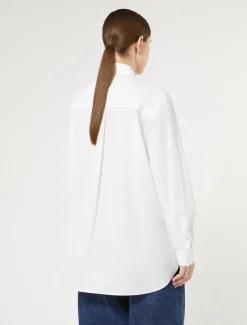 Camicia in popeline con ricamo