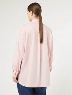 Camicia in popeline con ricamo