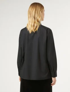 Camicia in popeline con strass