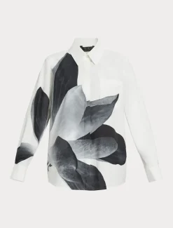 Camicia in popeline con stampa