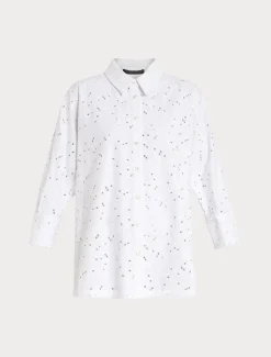 Camicia in popeline sangallo