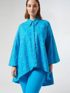 Camicia in popeline sangallo