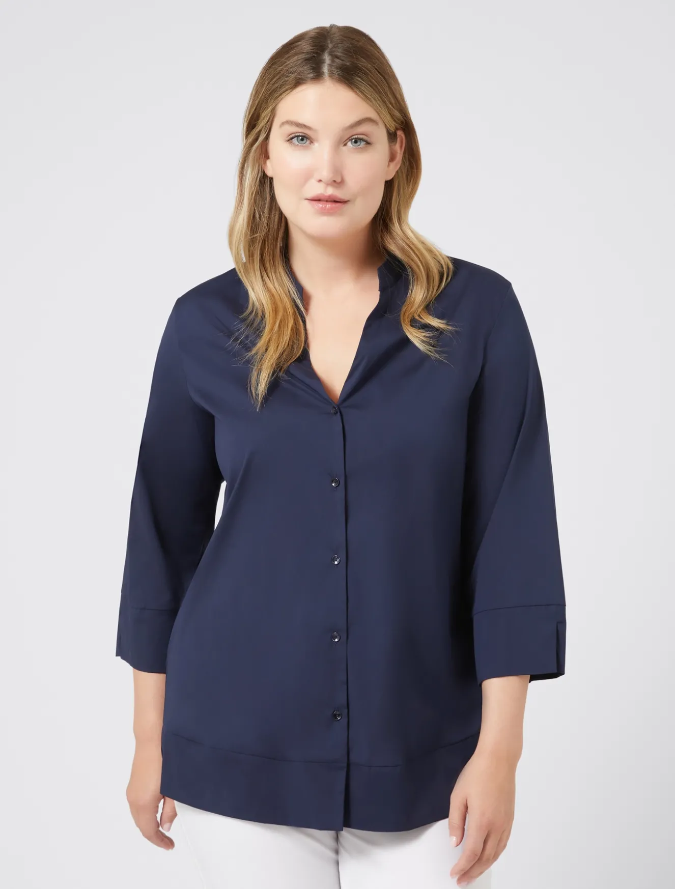 Camicia in popeline stretch