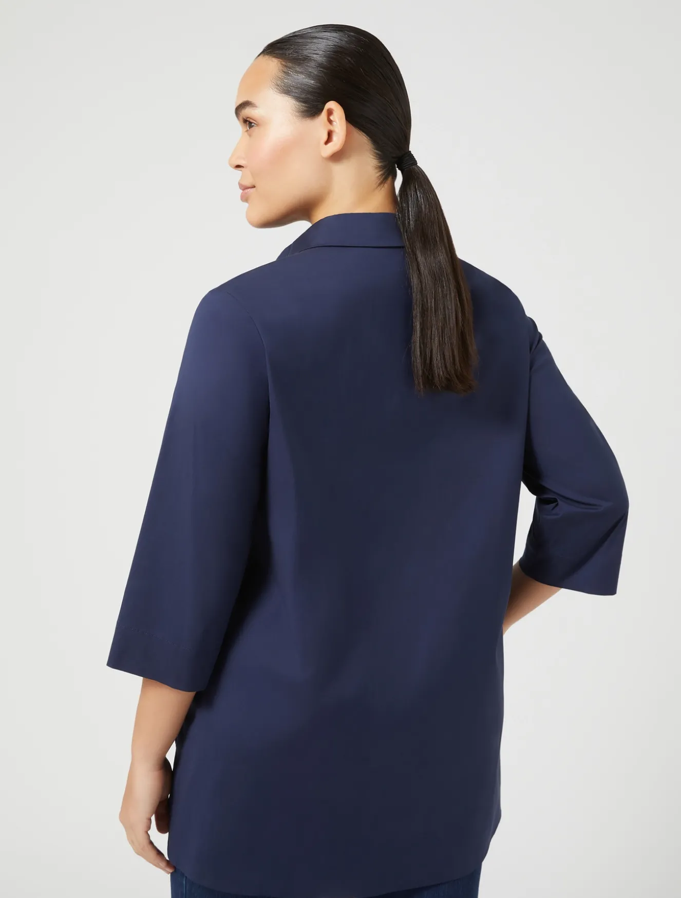 Camicia in popeline stretch