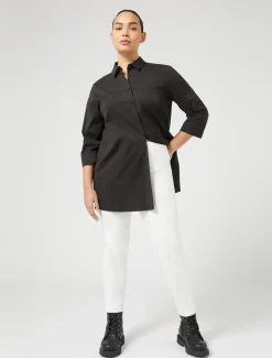 Camicia in popeline stretch