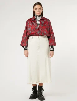 Camicia in raso di cotone