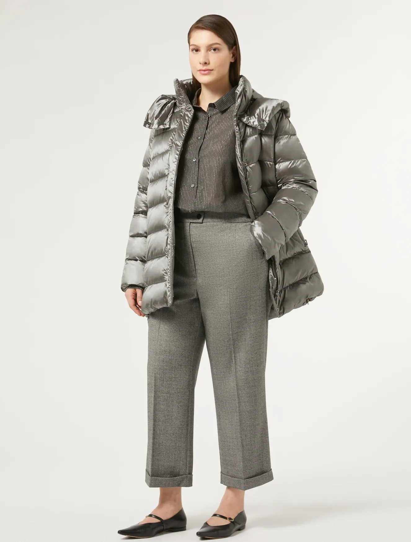 Camicia in tela di cotone e seta