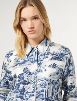 Camicia in twill di seta