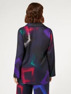 Camicia in twill stampato