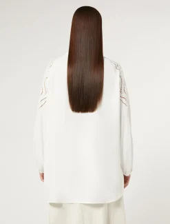 Camicia in viscosa con ricamo