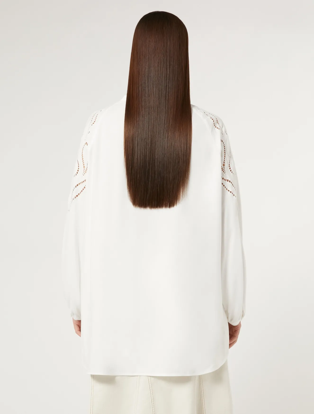 Camicia in viscosa con ricamo