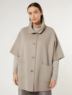 Cappa in double di misto lana