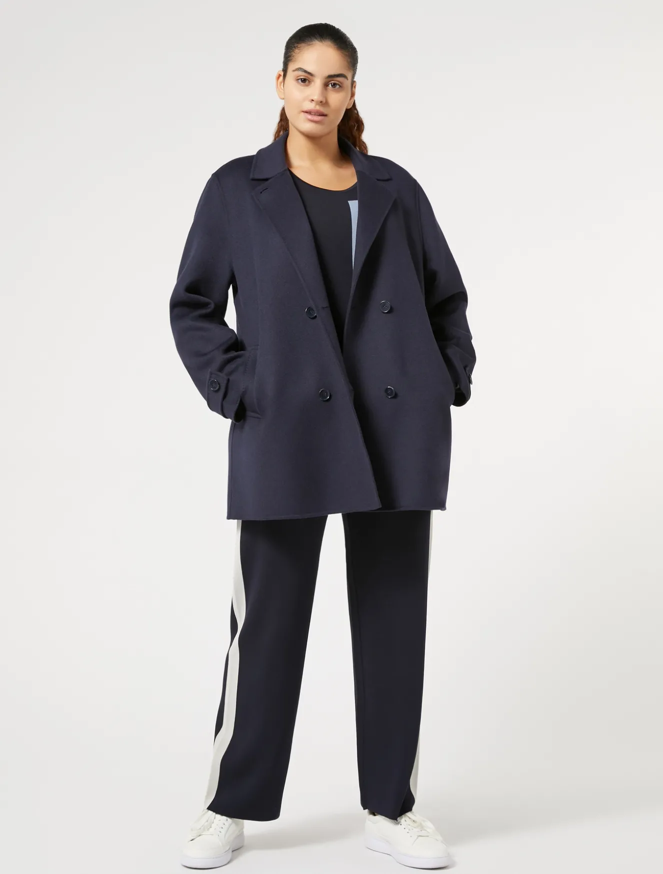 Cappotto in double di lana e cachemire