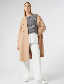 Cappotto in double di misto lana