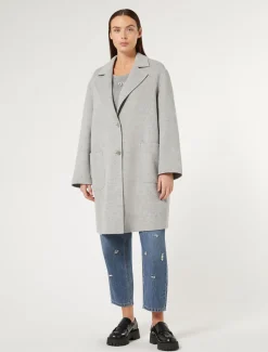 Cappotto in double di misto lana