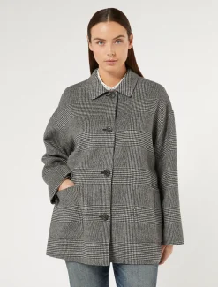 Cappotto in double di misto lana