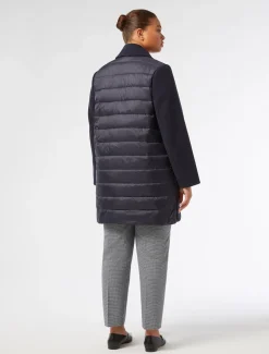 Cappotto in panno jersey e tela di nylon antigoccia