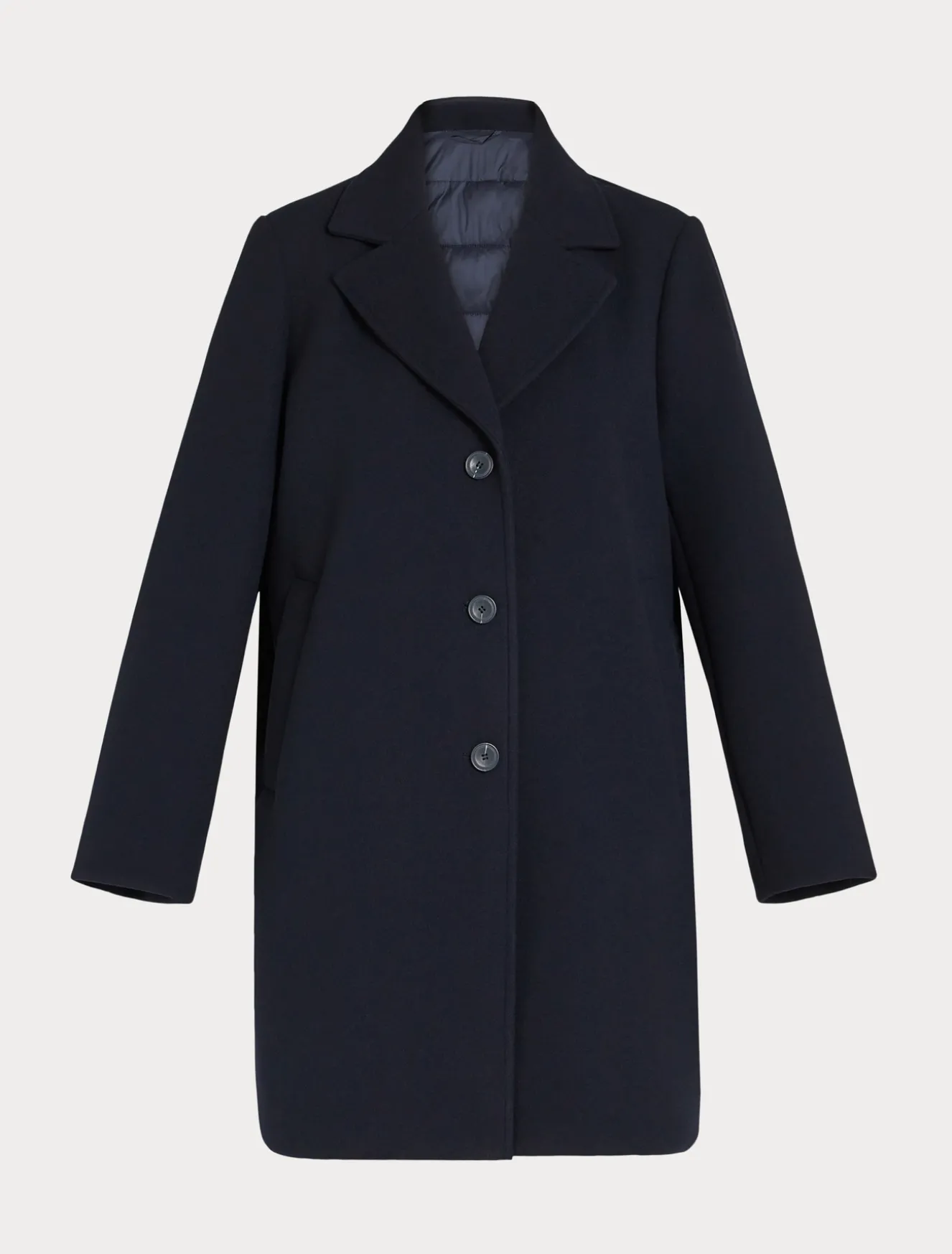 Cappotto in panno jersey e tela di nylon antigoccia