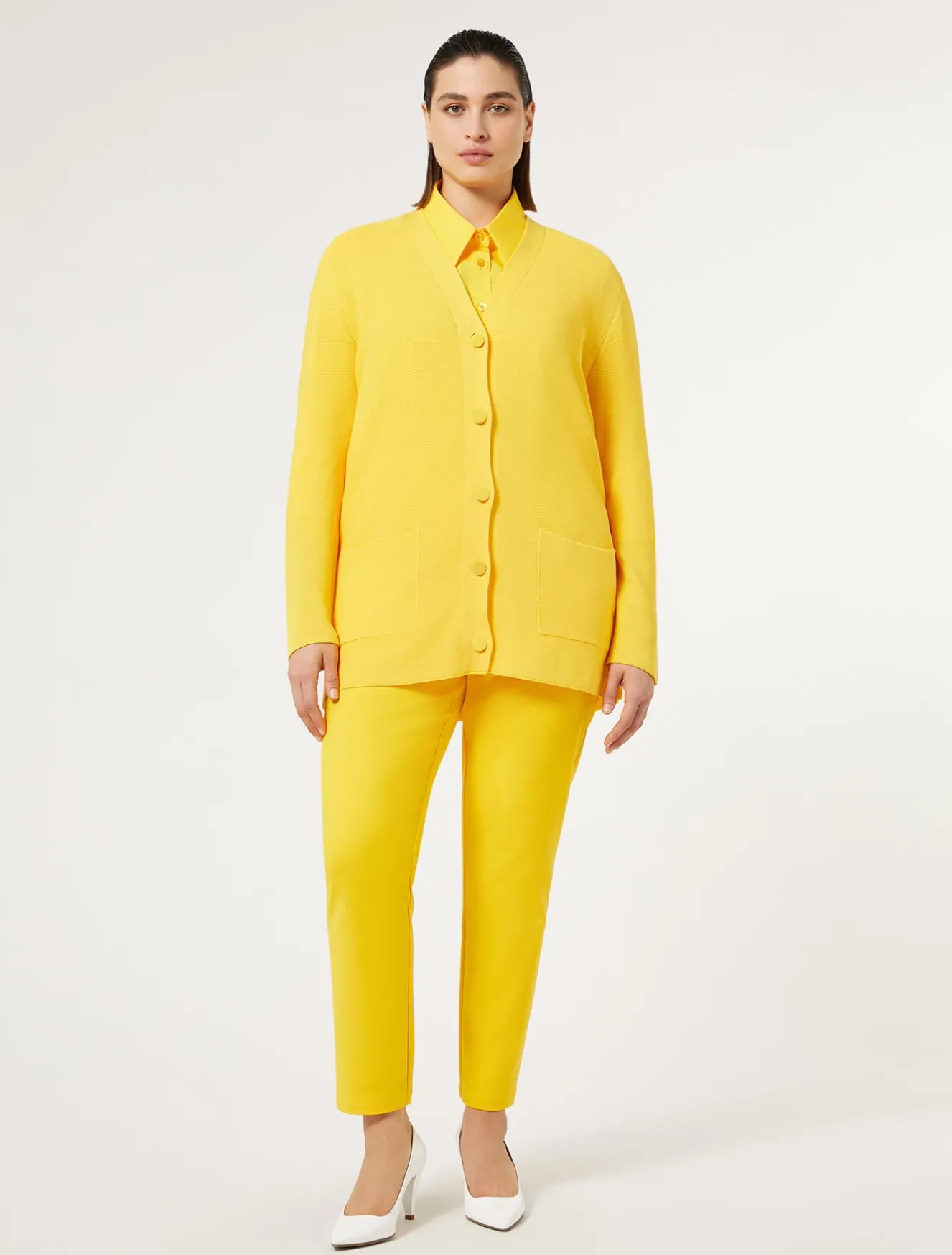 Cardigan in cotone crêpe