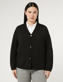 Cardigan in filato di maglia e lana