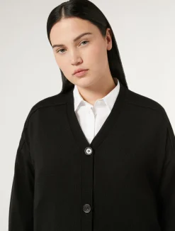 Cardigan in filato di maglia e lana