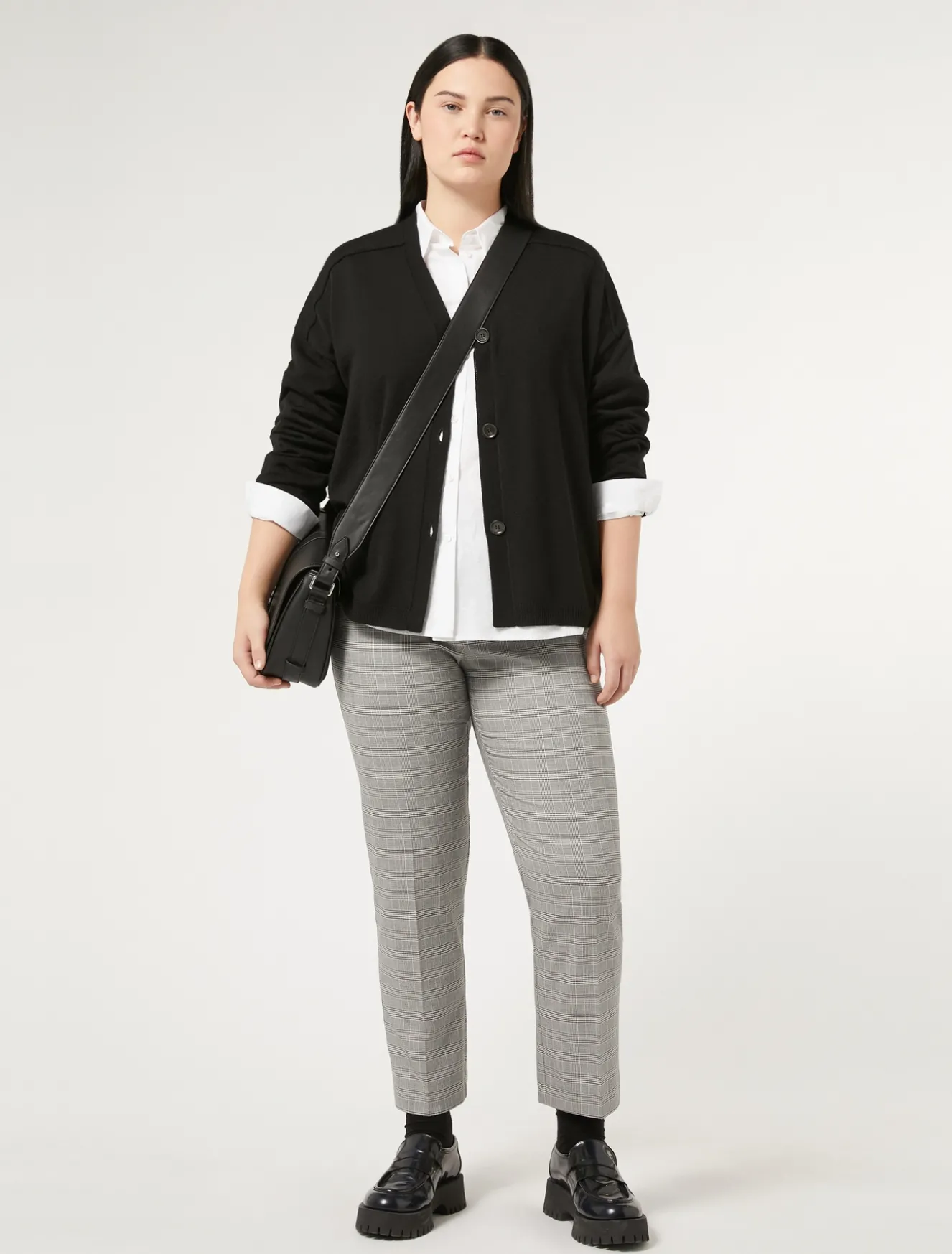 Cardigan in filato di maglia e lana