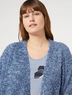 Cardigan in filato lurex