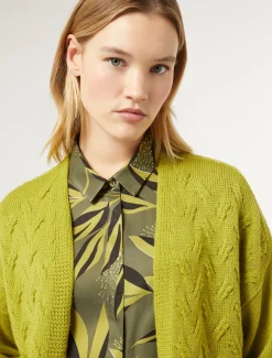 Cardigan in lana e lurex