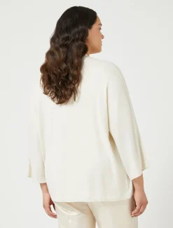 Cardigan in lana metallizzata